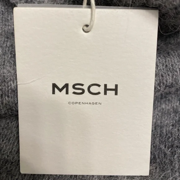 NWT MSCH Copenhagen Femme Alpaca Vest Grey Turtleneck Alpaca Wool Blend Size M/L - Picture 10 of 13